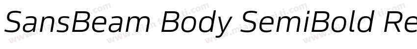 SansBeam Body SemiBold Regula字体转换